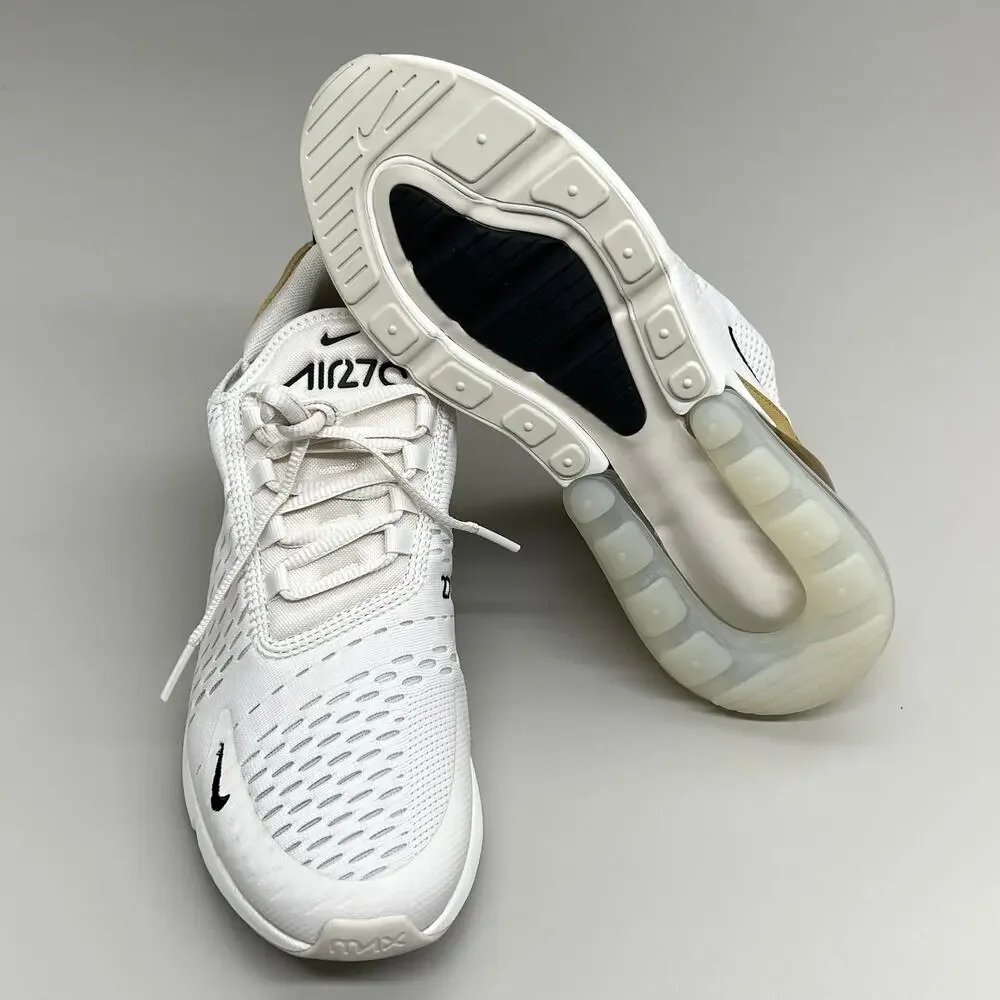 NIKE W Air Max 270 Foam Insole Mesh Sneakers Women's Sz 7 White Gold DZ77736 001 - Picture 7 of 12